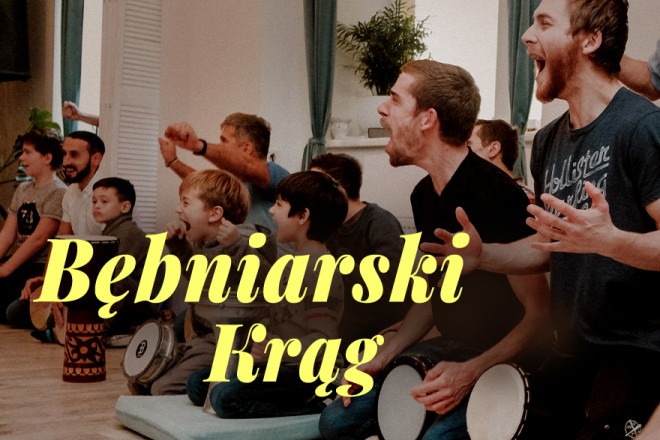 Bębniarski krąg z mantrami