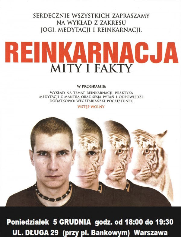 Wykład "Reinkarnacja - mity i fakty" - Warszawa